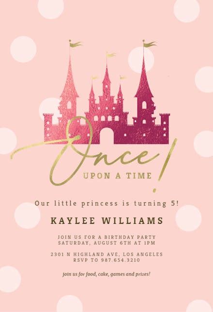 Princess Themed Birthday Party Invite Ideas 45 The Secret Guide To Design