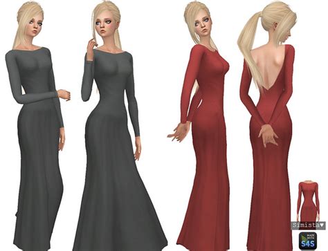 Simista A Little Sims 4 Blog Backless Gown Recolours