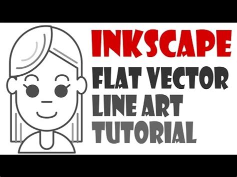 How To Make A Flat Vector Line Art Using Inkscape Girl Face Tutorial