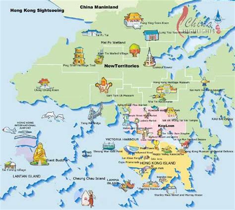 Hong Kong Landkaart Afdrukbare Plattegronden Van Hong Kong
