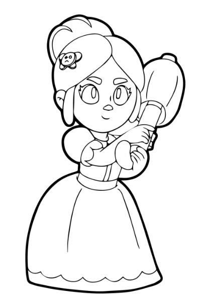 Piper From Brawl Stars Coloring Page Print For Free Coloring Home