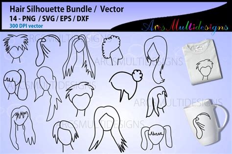 Hairs Silhouette Svg Hairs Outline Svg Hairs Hairs Etsy Tree
