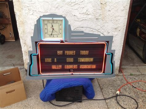 Vintage Neon Advertising Marquee Clock Obnoxious Antiques