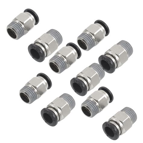 10 X Straight Quick Connectors Pneumatic Fittings 8mm X 14 Pt Male