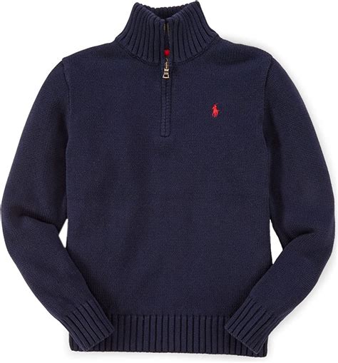 Amazon Polo Ralph Lauren ポロラルフローレン コットンハーフジップセーター ボーイズ 男の子 S Xl 並行輸入品 セーター 通販