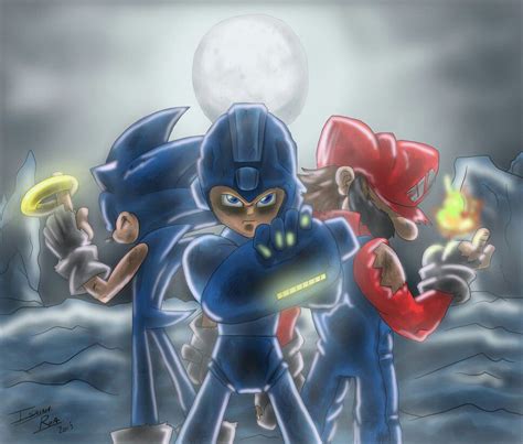 Sonic Megaman And Mario Super Smash Bros Brawl Super Smash Bros