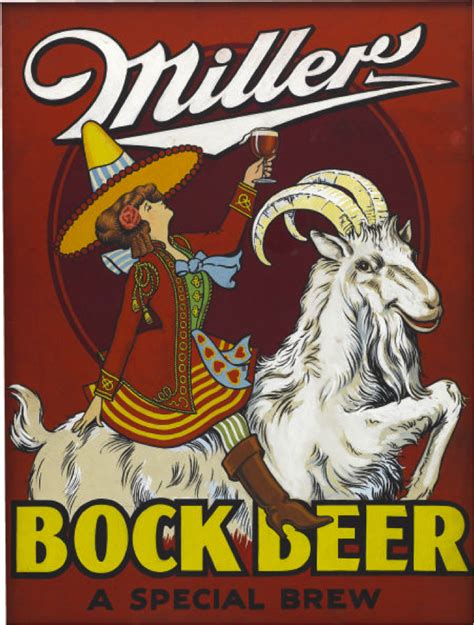 Miller Bock Beer Beer Poster Vintage Beer Beer Advertising