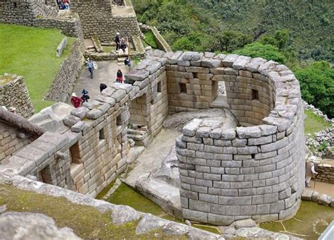 The Temple Of The Sun And The Royal Tomb Machu Picchu Peru Peru