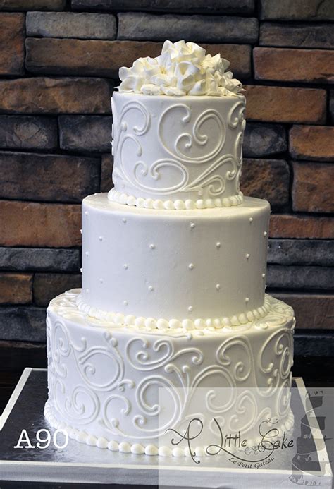A90 Buttercream iced wedding cake