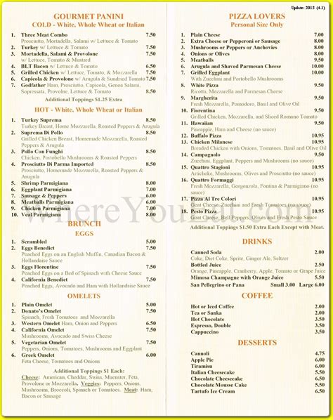 Donatos Restaurant In Queens Official Menus And Photos