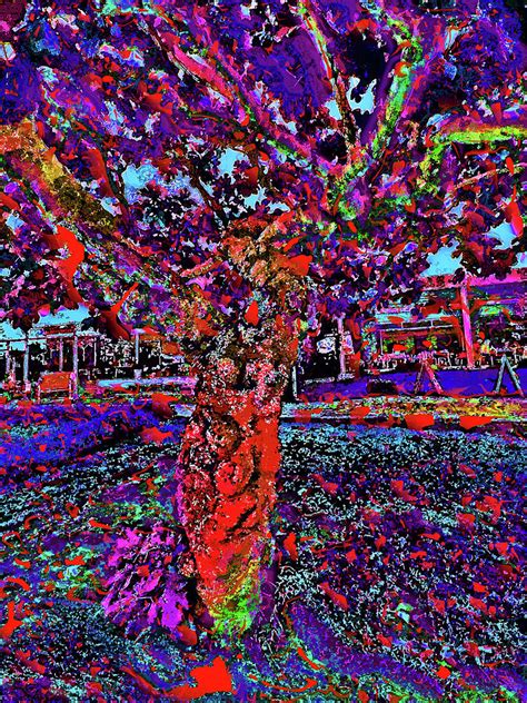 Red Tree Digital Art By Andy I Za Pixels