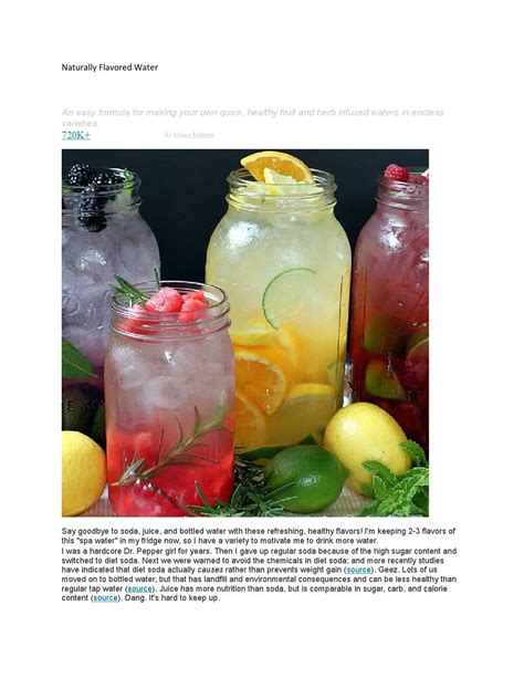 Naturally Flavored Water By Cindy Lubbert Issuu