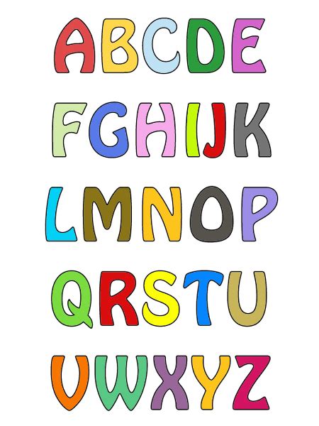 Moldes De Letras Para Imprimir Coloridos Alfabetos Lindos Para Imprimir