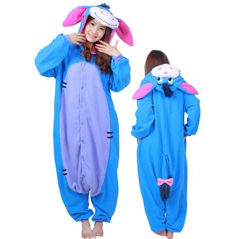 Winnie The Pooh Eeyore Costume Onesie Pajamas Adult Animal Costumes For