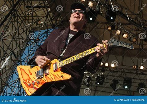 Cheap Trick Rick Nielsen Guitarist During The Concert Editorial Photo