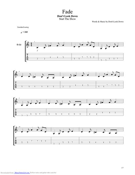 Fade Guitar Pro Tab By Dont Look Down