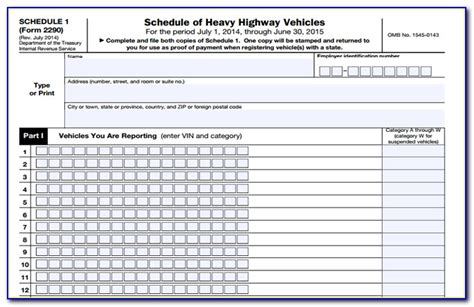 Heavy Highway Use Tax Form 2290 Due Date Form Resume Examples