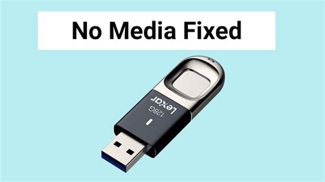 How To Fix Usb Flash No Media In Disk Management Youtube