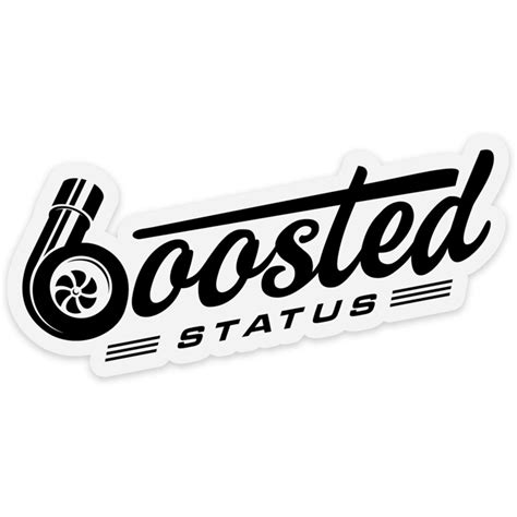 Boosted Status Decal Sticker Black Boost Turbo Ebay