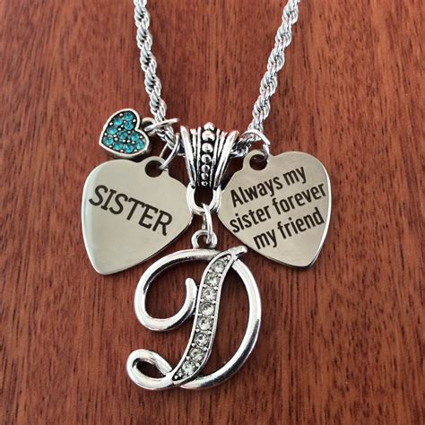 Sister Necklace Personalized Necklace For Sister Sister Etsy Sister