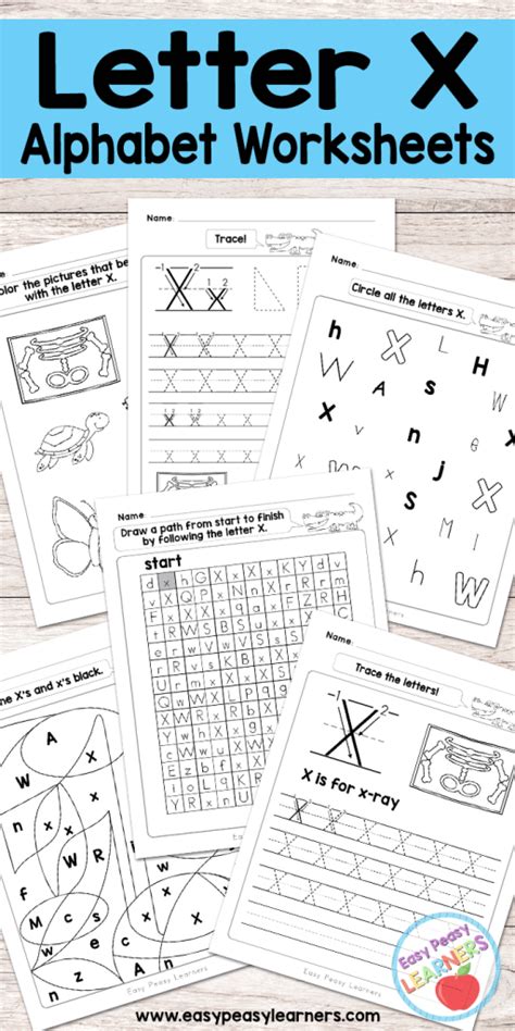 Letter X Worksheets - Alphabet Series - Easy Peasy Learners