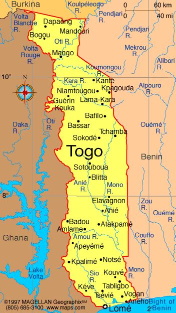 Togo Map Infoplease