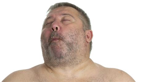Portrait Of Fat Man Enjoying Breakfast Stock Footage Sbv Storyblocks