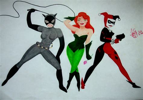 Catwoman Poison Ivy And Harley Quinn By Ijoegonzalezv On Deviantart