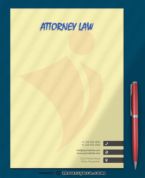 A business or personal letter should begin with a heading or header that identifies the writer, the recipient at minimum, formal letterhead includes the person's name, the name of the business, the. 3+ Attorney Law Letterhead free template in PSD | Mous Syusa