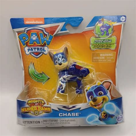 Paw Patrol Mighty Pups Super Paws Chase Figure New 2499 Picclick