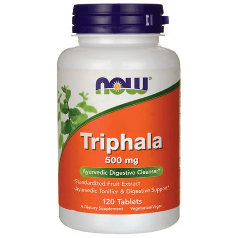 Now Foods Triphala 500 Mg 120 Tablets