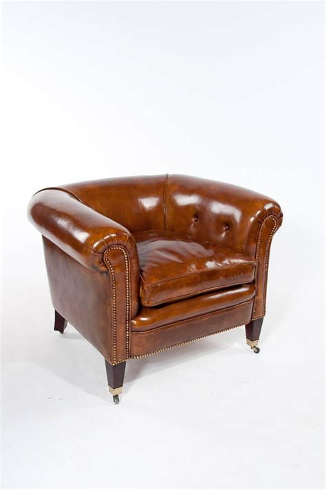 Shop with afterpay on eligible items. Quality Pair of Antique Leather Tub Armchairs For Sale at ...