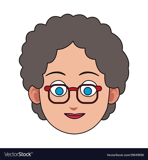 Grandmother Face Cartoon Royalty Free Vector Image