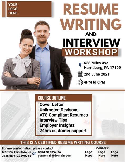 Modèle Corporate Resume Writing Workshop Flyer Postermywall