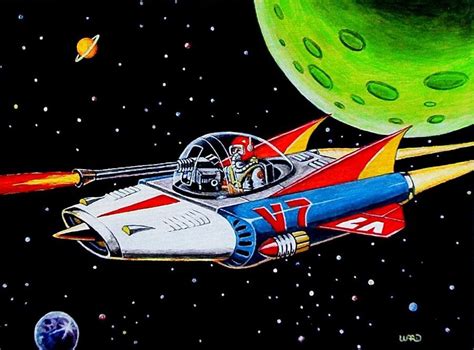 V7 Spaceship By George Bryan Ward Spaceship Art Space Art Retro