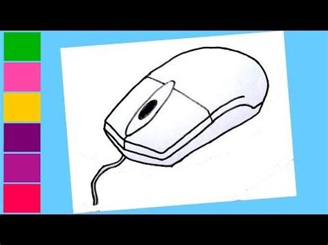 Draw a long curve, as shown above. How to Draw a Computer Mouse | Mouse drawing, Drawings ...