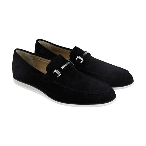 Calvin Klein Calvin Klein Kiley Calf Mens Black Suede Casual Dress Slip On Loafers Shoes