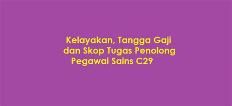 Penolong pegawai farmasi gred u29; Kelayakan, Tangga Gaji dan Skop Tugas Penolong Pegawai ...