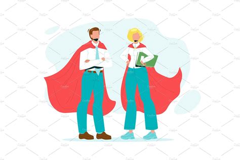 Bravery Superheroes Courage Man And People Illustrations ~ Creative