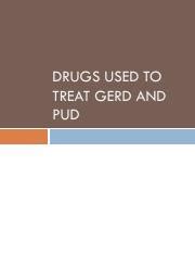 GERD And PUD Drugs With Notes Pdf DRUGS USED TO TREAT GERD AND PUD