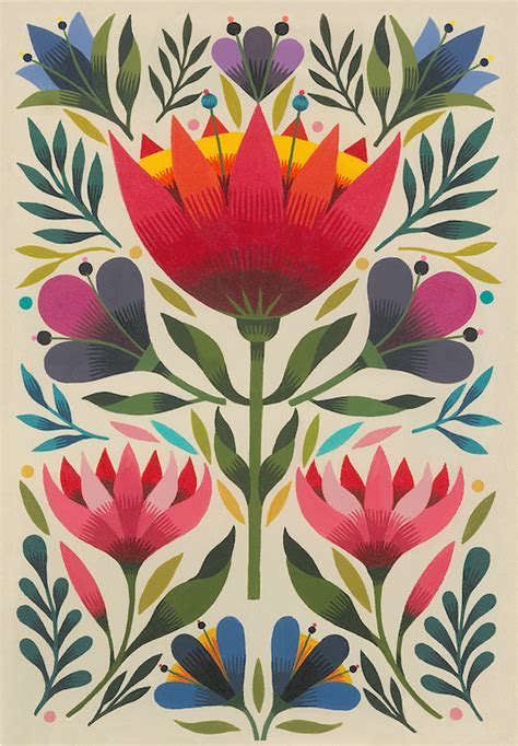 Pin By Anting Tang On Illustraties Folk Art Flowers Scandinavian