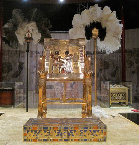 the golden throne of tutankhamun famous pharaohs