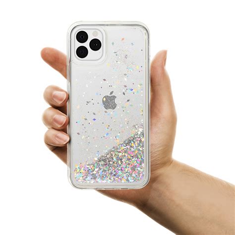 Etui Liquid Sparkle Na Telefon Iphone 11 Pro Max Srebrny Sklep