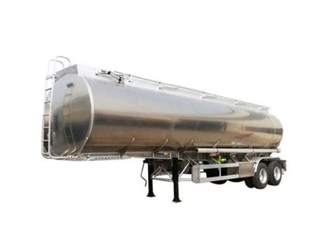 Semi Truck Fuel Tank2 Axle Aluminum Fuel Tank Semi Trailer