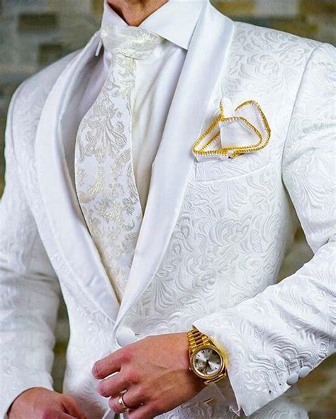 Cb742 White Wedding Groom Dress Suits Shawl Lapel Tuxedos 2 Pieces Ja