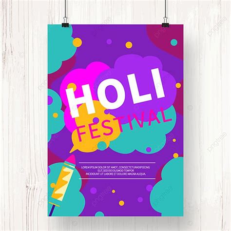 Color Simple Holi Festival Poster Template Download On Pngtree