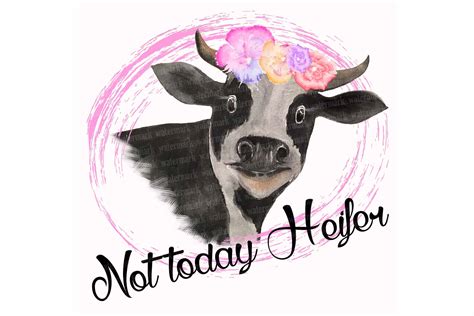 ♥ not today heifer svg, highland cow svg. Not today Heifer PNG Cow clipart for sublimation