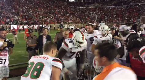 Video Mark Richt Yells At Miami Players Celebrating On Fsu S Logo The Spun What S Trending