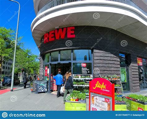 Rewe Supermarket In Frankfurt Am Main Germany Editorial Photography