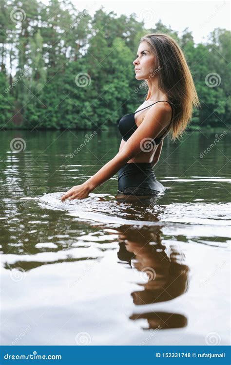 Girl In The Lake Stock Photo Image Of Fantasy Bathing